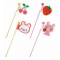 Zestaw do ozdabiania bento - pikery, widelczyki ozdobne - flagi KRÓLICZKI