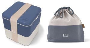 Zestaw Blue Natural - Square + torebka