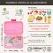 Duży lunchbox z 4 przegródkami - Yumbox Tapas Capri Pink Rainbow
