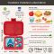 Yumbox Panino Wow Red lunchbox dla dzieci z 4 przegródkami - Shark