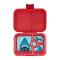 Yumbox Panino Wow Red lunchbox dla dzieci z 4 przegródkami - Shark