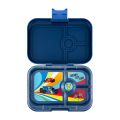 Lunchbox dla dzieci z 4 przegródkami - Yumbox Panino Monte Carlo Blue Race Cars