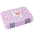 BEARFOOT bento lunchbox z 4/6 przegródkami dla dzieci 650 ml - lama (modułowy Yumbox)