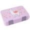 BEARFOOT bento lunchbox z 4/6 przegródkami dla dzieci 650 ml - lama (modułowy Yumbox)