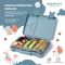 BEARFOOT bento lunchbox z 4lub 6 przegródkami dla dzieci 650 ml - małpka w koparce (modułowy Yumbox)