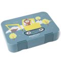 BEARFOOT bento lunchbox z 4lub 6 przegródkami dla dzieci 650 ml - małpka w koparce (modułowy Yumbox)