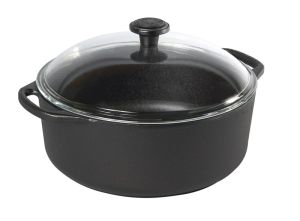 Skeppshult Garnek żeliwny 5, 5l ze szklaną pokrywą