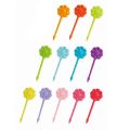 Ozdobne pikery, wykałaczki 12 sztuk - zestaw kolorowych KWIATUSZKÓW