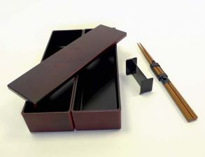 Klasyczny Bento Box Men Tochigi Slim Dark z pałeczkami