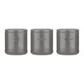 Price&Kensington Zestaw 3 pojemników ceramicznych szary, Accents