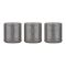 Price&Kensington Zestaw 3 pojemników ceramicznych szary, Accents