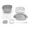 BENTGO  SALAD bento box, lunchbox z widelcem - popielaty