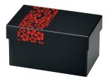 Japoński Bento Box Red Flowers Hakoben