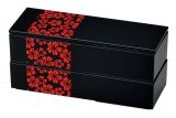 Japoński Bento Box Red Flowers Slim