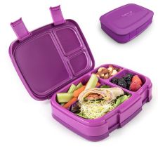 Fioletowy, nieprzeciekający lunchbox Bentgo Fresh z 3 przegródkami