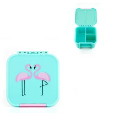 Pojemnik na żywność dla dzieci z 2 przegródkami - Flamingo