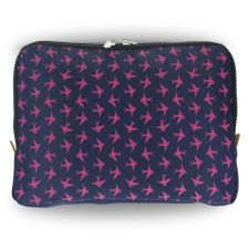 Termiczna torba YUMBOX - granatowa w różowe ptaki