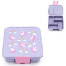 Duży lunchbox dla dzieci z 5 przegródkami - bentobox - Unicorn (Jednorożec)