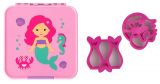 Zestaw Mała Syrenka - szczelny lunchbox z 3 przegródkami + wykrawacze do chleba