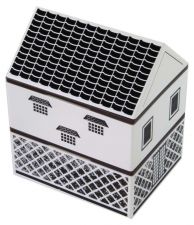 Dwupoziomowy lunchbox o pojemności 0,725 litra - tradycyjny japoński dom + wkład chłodzący