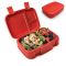 Czerwony lunchbox Bentgo Fresh z 3 szczelnymi przegródkami