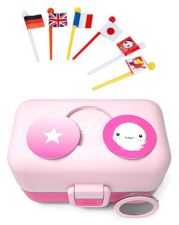 Zestaw dla niejadka: Monbento Tresor + ozdobne wykałaczki FLAGI