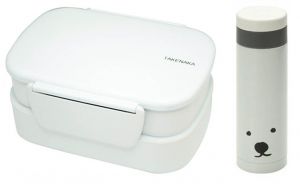 Zestaw Shiro: Duży, dwupoziomowy lunchbox + uroczy termos