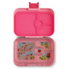 Szczelny lunchbox dla dzieci z 4 przegródkami - Yumbox Panino Gramercy Pink